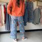Bold Floral Denim Pants