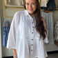White Textured Tiered Top