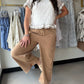 Latte Mineral Wash Drawstring Pants