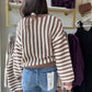 Mocha Vertical Stripe Sweater