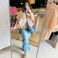 Mustard Mixed Patch Button Up