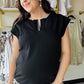 Black Pico Stitch Top