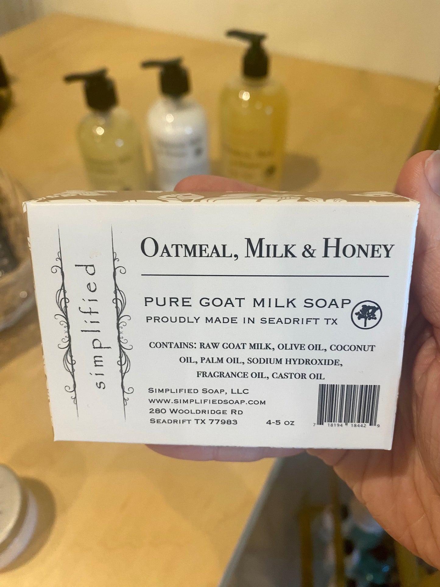 Simplified Soaps and Moisturizer- Oatmeal, Milk and Honey