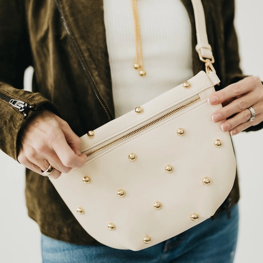Gold Studded Westlyn - Cream