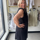 Black Button Up Collared Dress