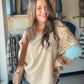 Orange & Blue Paisley Mix Top