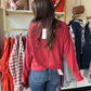 Crimson Heather Dream Knit Top