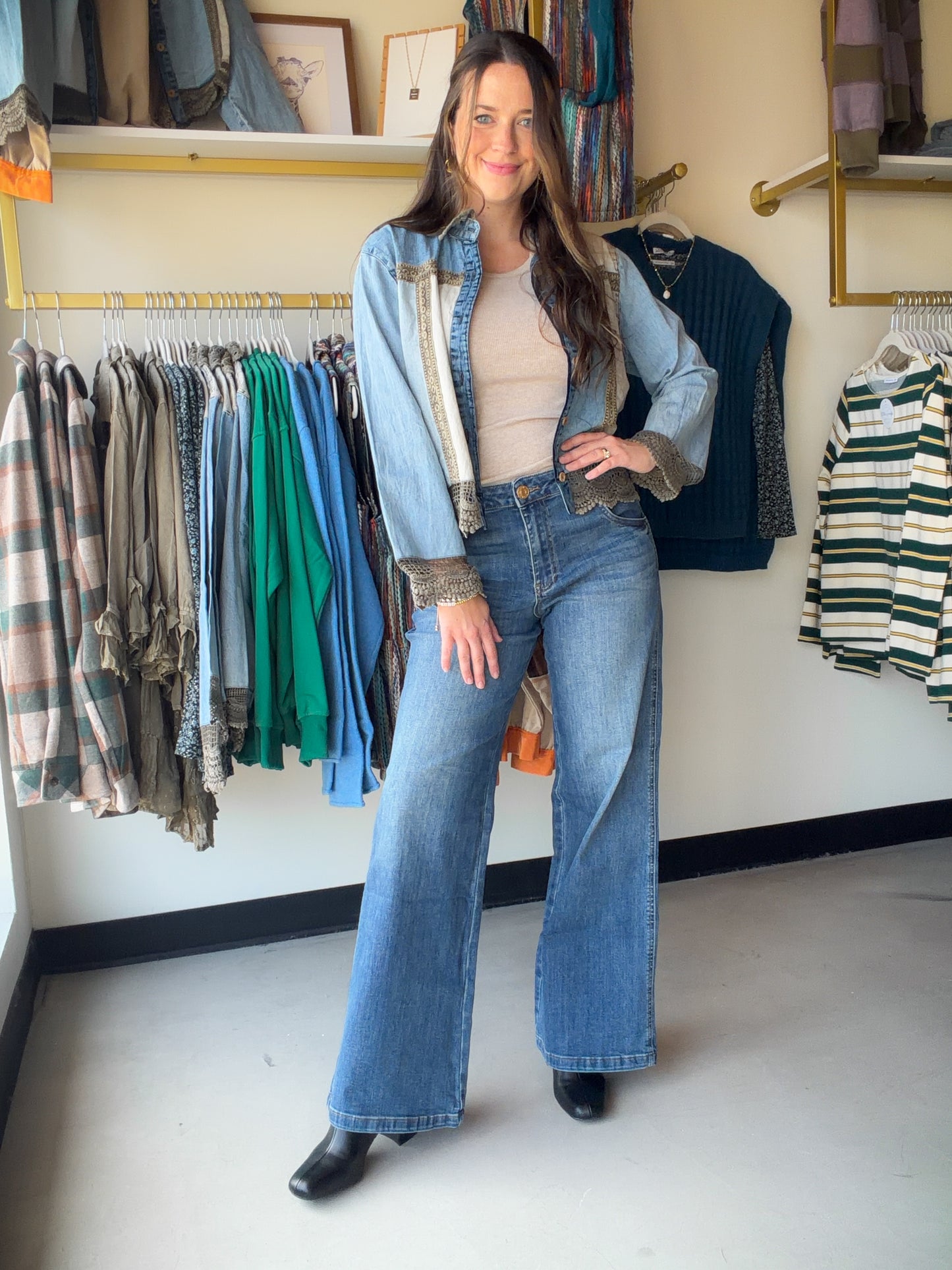 Jean Scoop Pocket High Rise Jeans