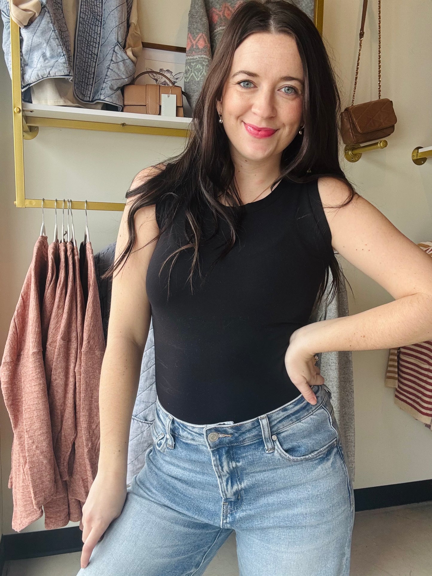 Black Reversible Seamless Tank