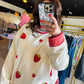 Strawberry Patch Terry Pullover