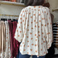 Oatmeal Dainty Floral Blouse