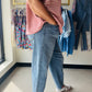 High-Waisted Light Wash Barrel