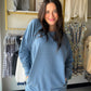 Dusty Blue Pigment Dyed Pullover