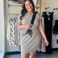 Black Stripe Gardenia Dress