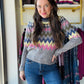 Intarsia Ribbed Sweater