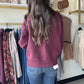 Plum Front Pocket Sweater Jacket