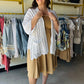 White Crochet Slouchy Cardigan