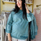 Teal Mineral Contrast Pullover