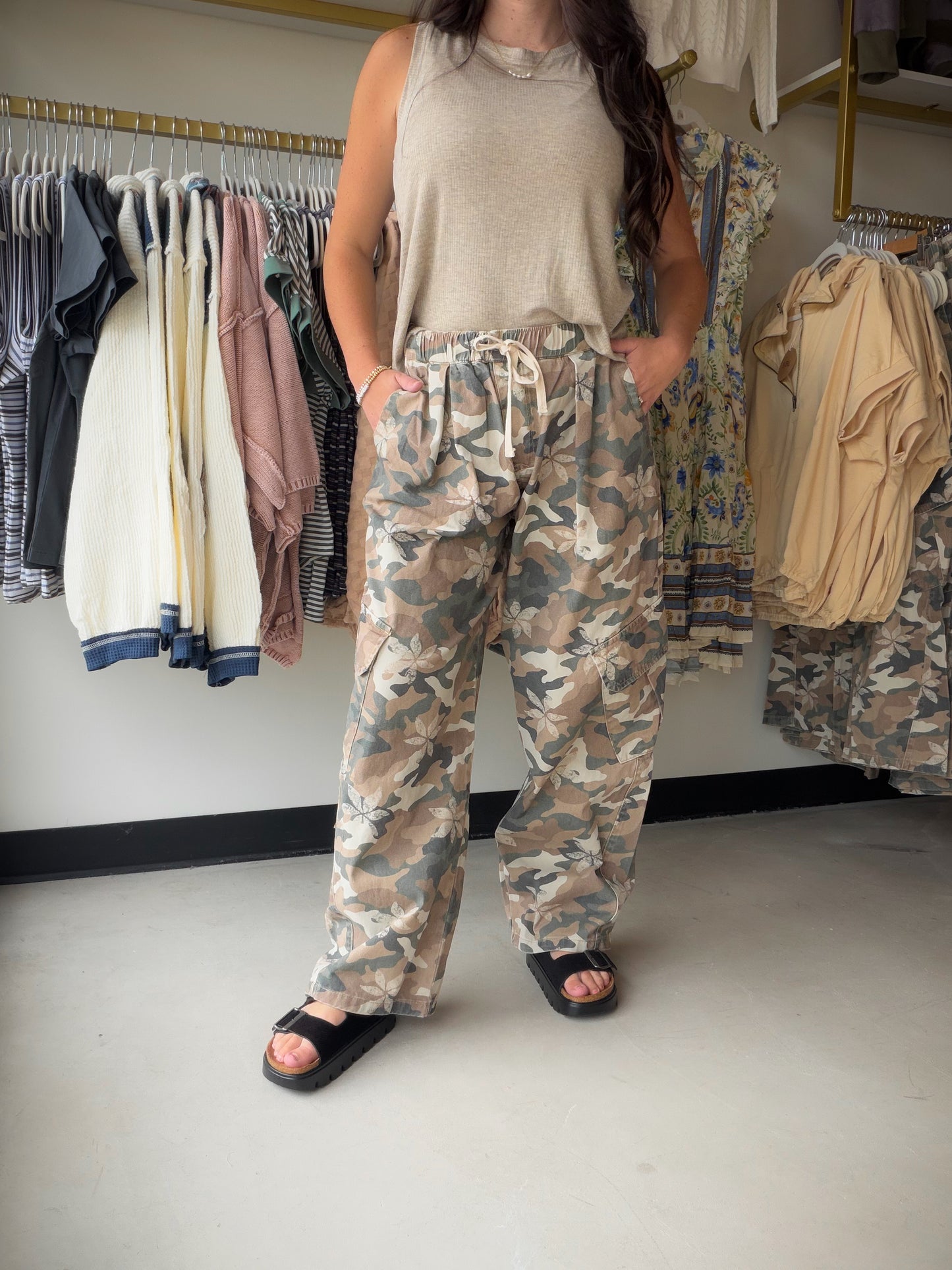 Camo Twill Cargo Pants