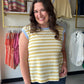 Lemon Blueberry Stripe Muscle Tank