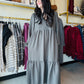 Charcoal Woven Maxi Dress