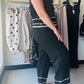 Black Scallop Detail Pants