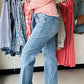 Evermore Cuffed Straight Leg Jeans