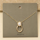 Pearl And Oval Hoop Pendant Necklace