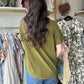 Olive Woven Short Sleeve