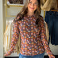 Fall Floral Mesh Top