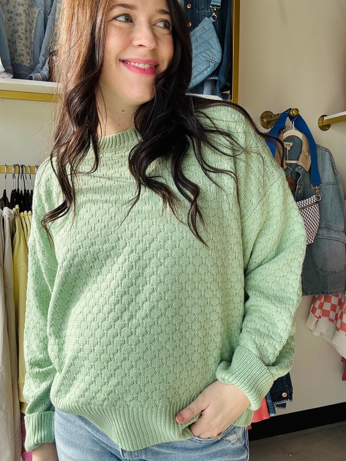 Spring Leaf Gianna Crewneck Sweater