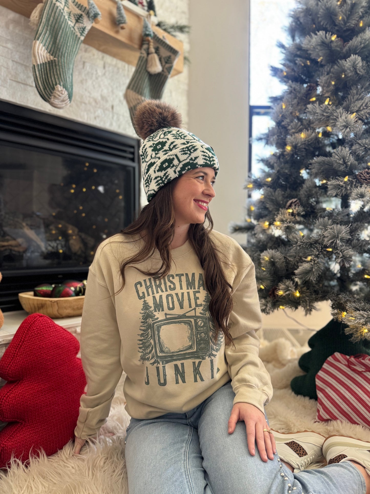 Christmas Movie Junkie Crewneck
