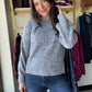 Marine Boucle Crewneck Sweater