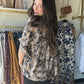 Taupe Foliage Motif Blouse