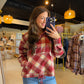 Red Brick Flannel Hoodie