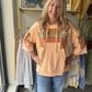 Cantaloupe Print 3/4 Sleeve Hoodie