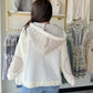 Cream Quilted Thermal Button Up