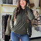 Dark Olive Sweater Hoodie