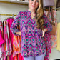 Magenta Wavy Lizzy Top