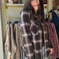Coffee Ivory Plaid Cassian Shirt