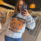 Grey Boho Pumpkin Crewneck