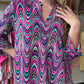 Magenta Wavy Lizzy Top