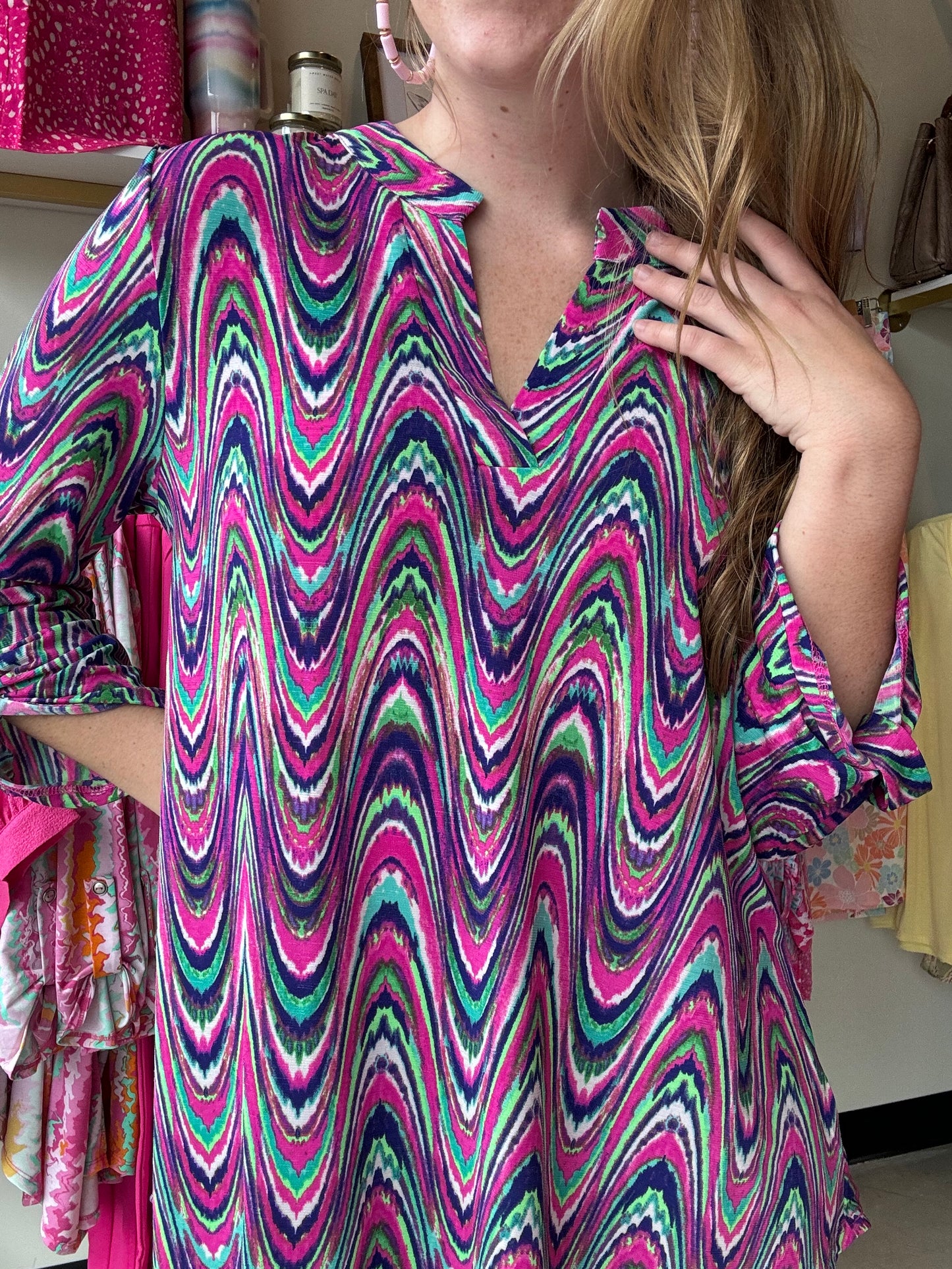 Magenta Wavy Lizzy Top