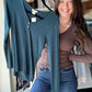 Brown Button V Neck