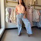 Muted Floral Stretch Twill Pants
