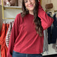 Crimson Heather Dream Knit Top
