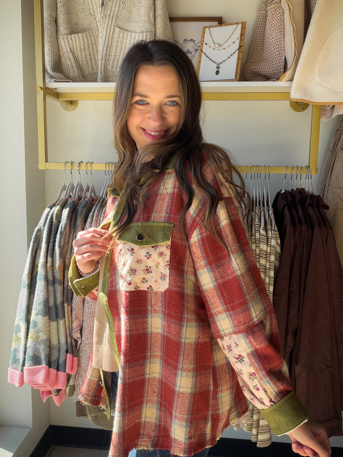 Scarlett Plaid Accent Shacket