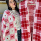 Valentine Plaid Cloud Cardigan