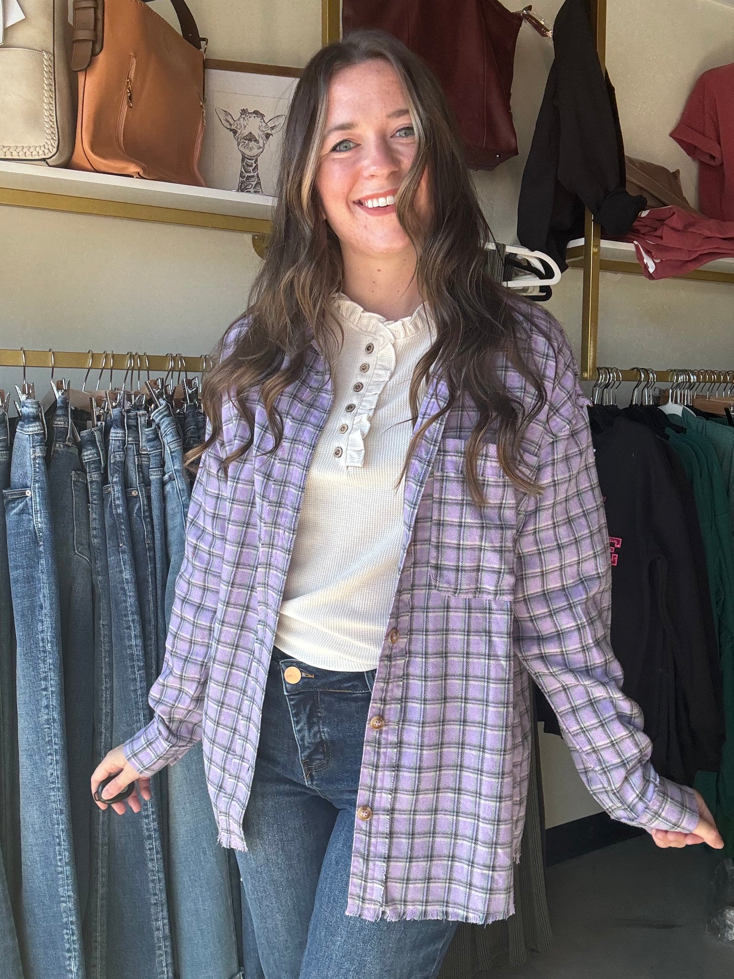 Lavender Fray Flannel