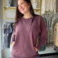 Eggplant Pigment Dyed Pullover